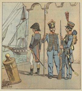 Gli stessi uomini erano quindi sia marinai che soldati da after Louis Charles Bombled