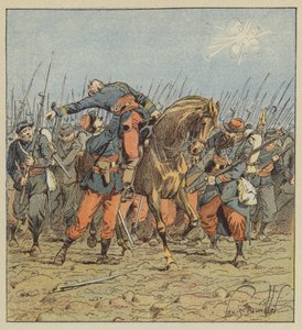 Morte del colonnello de Fonlongue da after Louis Charles Bombled