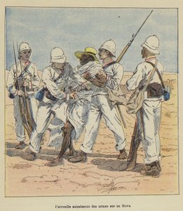 Pattuglia che sequestra armi a un Hova da after Louis Charles Bombled