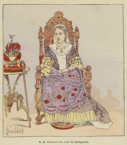 SM Ranavalo III, regina del Madagascar da after Louis Charles Bombled