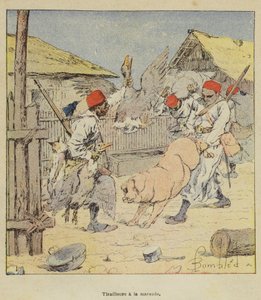 Tiratori in saccheggio da after Louis Charles Bombled