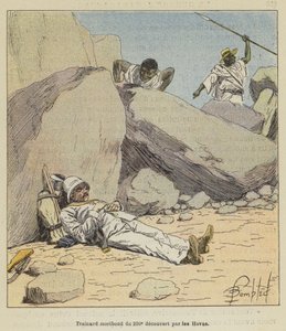 Trascinatore moribondo del 200º scoperto dagli Hovas da after Louis Charles Bombled