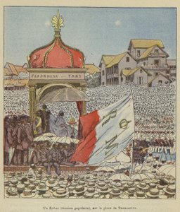Un Kabar (riunione popolare), sulla piazza di Tananarive da after Louis Charles Bombled