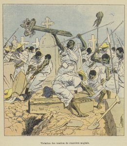Violazione delle tombe del cimitero inglese da after Louis Charles Bombled