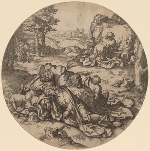Cristo sul Monte degli Ulivi da after Lucas van Leyden