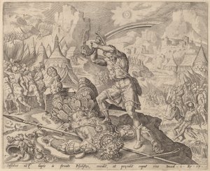 Davide taglia la testa di Golia da after Maerten van Heemskerck