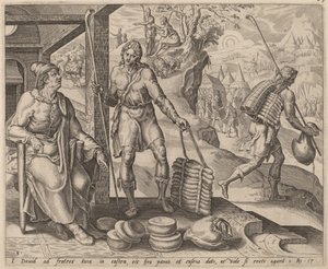 Jesse manda Davide al campo da after Maerten van Heemskerck
