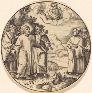 Cristo con tre dei suoi apostoli da after Master IB