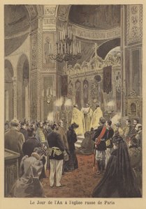 Servizio del Giorno di Capodanno nella Chiesa Russa di Parigi da after Oswaldo Tofani