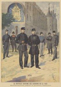 Nuove uniformi per la polizia da after Oswaldo Tofani