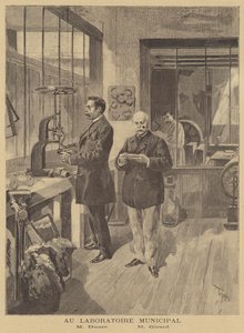 Scienziati che analizzano bombe anarchiche al Laboratorio Municipale di Parigi da after Oswaldo Tofani