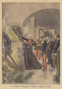 Corona dallo Zar Nicola II di Russia posta sulla tomba del Presidente Carnot di Francia
