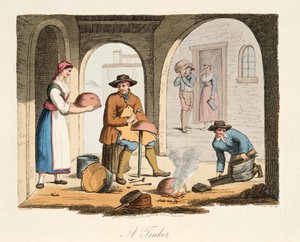 Un Calderaio Itinerante, da Italian Scenery, rappresentante i Costumi, le Usanze e i Divertimenti dei diversi Stati d