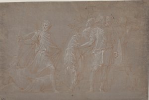 Muzio Scevola attraversa il Tevere da after Polidoro da Caravaggio