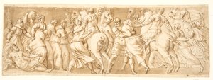Il ratto delle Sabine, metà sinistra da after Polidoro da Caravaggio