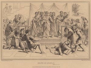 La morte di Anania, Atti da after Raphael