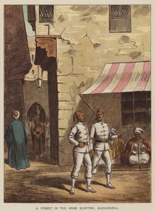 Una strada nel quartiere arabo, Alessandria da after Richard Simkin