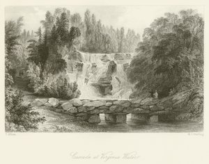 Cascata a Virginia Water da after Thomas Allom