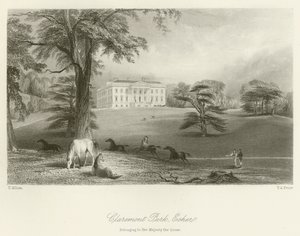 Parco di Claremont, Esher, appartenente a Sua Maestà la Regina da after Thomas Allom