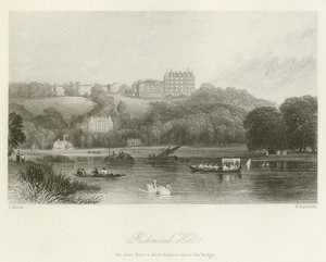 Richmond Hill, visto da una breve distanza sopra il ponte