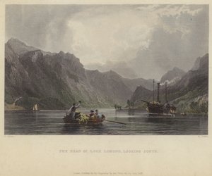 La testa del Loch Lomond, guardando a sud da after Thomas Allom
