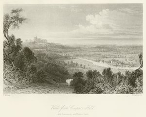 Vista da Coopers Hill, con Runnemede e il Castello di Windsor