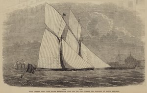 Gara di Vela del Royal London Yacht Club, il Romp e il Julia che passano la Boa della Bandiera a North Woolwich da after Thomas Harrington Wilson