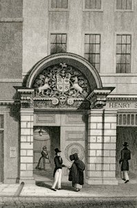 Barber Surgeons Hall, Monkwell Street, 1830 da Thomas Hosmer after Shepherd