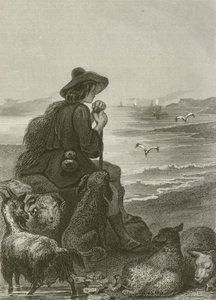 Il pastore e il mare da after Tony Johannot