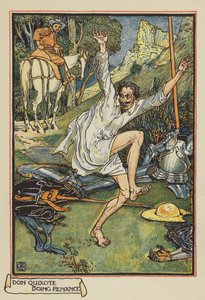 Don Chisciotte fa penitenza da after Walter Crane