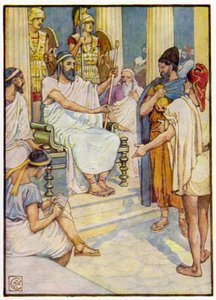Solone, il saggio legislatore di Atene da after Walter Crane