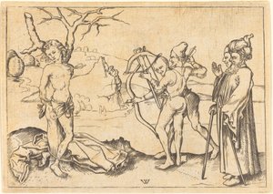 Martirio di San Sebastiano da after Wenzel von Olmutz