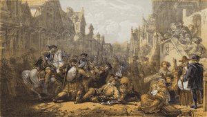 Vecchio Linlithgow, assassinio del reggente Moray da after William Allan