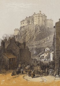 Castello di Edimburgo, dal Grassmarket da after William Leighton Leitch