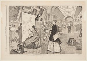 "Arte - Studenti e copisti nella Galleria del Louvre, Parigi"