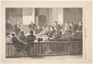 Giurati che Ascoltano il Consiglio, Corte Suprema, Nuova City Hall, New York da Winslow Homer