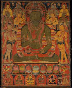 Il Buddha Amoghasiddhi con otto Bodhisattva