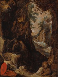 Olandese: San Girolamo in una grotta San Girolamo in un paesaggio con grotta