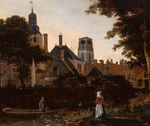 Olandese: Stadsgezicht te Rotterdam met de Sint Laurenstoren Veduta di Rotterdam, con la torre della St. Laurenskerk da anonymous 