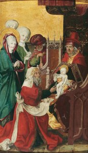 Tedesco: Beschneidung Christi (Innenseite); Maria einer Heimsuchung (Außenseite) La circoncisione di Cristo