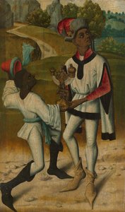 Re Baldassarre, uno dei tre Magi, e un servo, frammento da Un