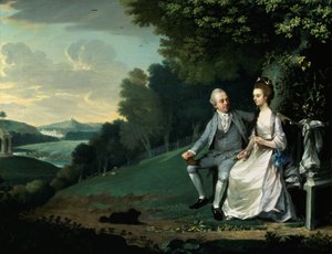 Ritratto di una coppia, si dice Sir Francis e Lady Dashwood a Wycombe Park da anonymous 