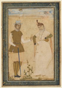 Una coppia europea da attributed to Ali Riza, the "Bodleian Painter"