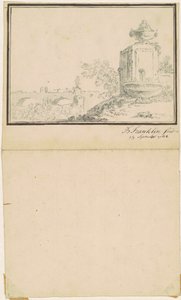 Paesaggio con fontana da attributed to Benjamin Franklin Bache