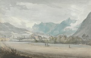 Paesaggio montuoso con figure