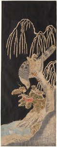 Falco su un salice da attributed to Isoda Koryūsai