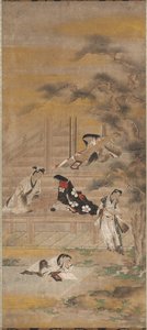 I quattro piaceri da attributed to Iwasa Matabei