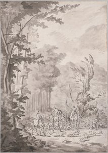 Una festa di caccia a Marly da attributed to Jean Baptiste Martin, Le Vieux