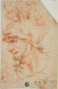 Busto di guerriero elmato di profilo