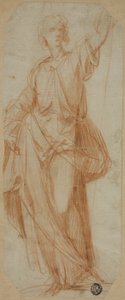 Figura in piedi e drappeggiata